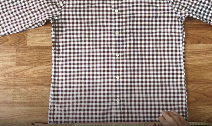 refashion an old shirt into a ruffle hem skirt, DIY ruffle hem skirt