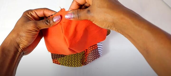 diy sewing project facemask with a filter pocket, Match up the seams