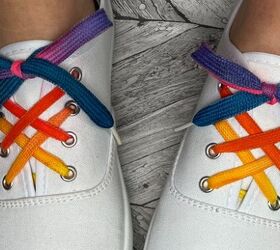 Quick Fabric Marker Rainbow Shoelace DIY