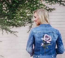 18 top ways to style your jean jacket, Painted denim jacket