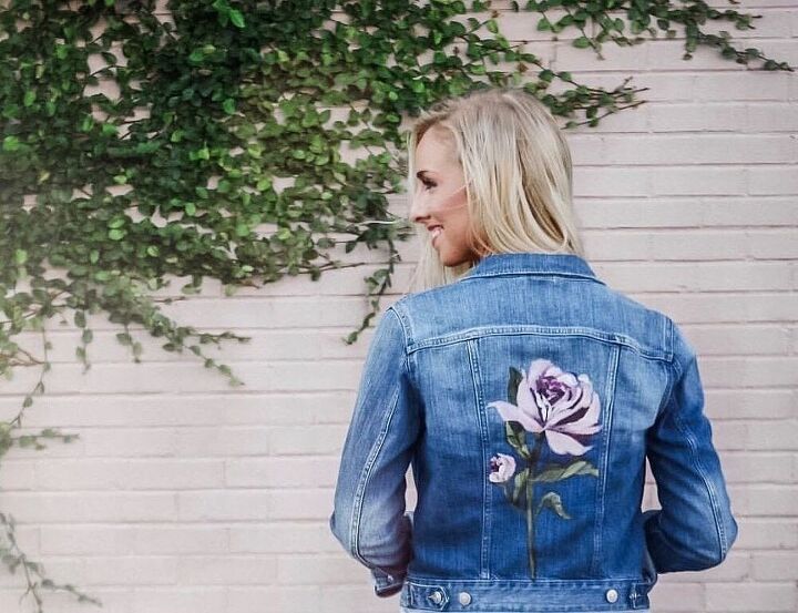 18 top ways to style your jean jacket, Painted denim jacket