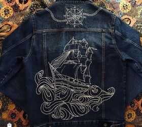 18 top ways to style your jean jacket, Embroidered denim jacket