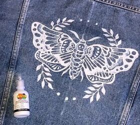 18 top ways to style your jean jacket, Custom painted denim jacket