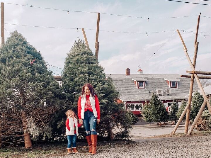 christmas tree shopping outfits four ways
