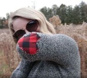 check out my buffalo plaid hacks to make your old clothes cute again, DIY buffalo check patch