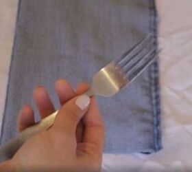 upgrade your jeans with a genius paint trick, Use a fork