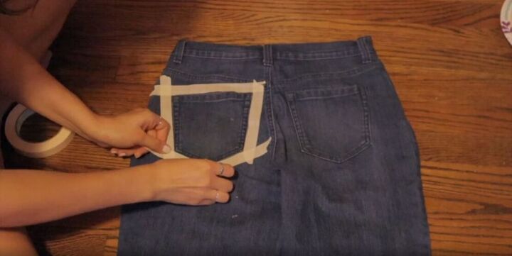 upgrade your jeans with a genius paint trick, Easy painted jeans