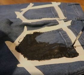 upgrade your jeans with a genius paint trick, Painted jeans ideas