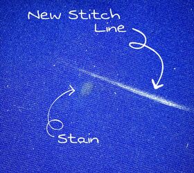 tutorials how to hide a stain by adding a seam