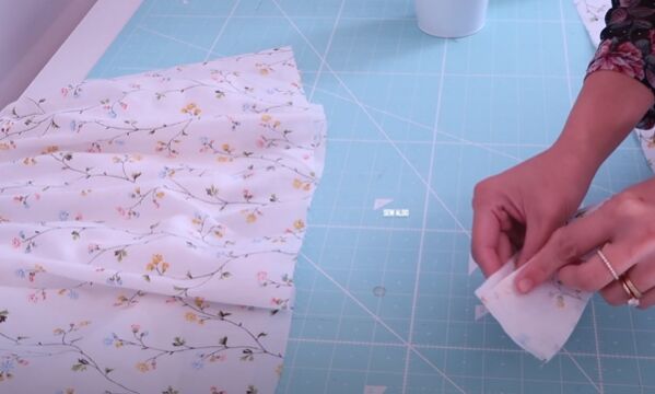 refashion a bedsheet into a 3 layer ruffle skirt, Add the waistband