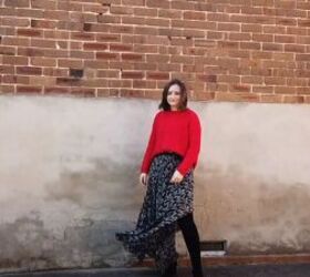 how to style a loose knit sweater, Wear with a dress