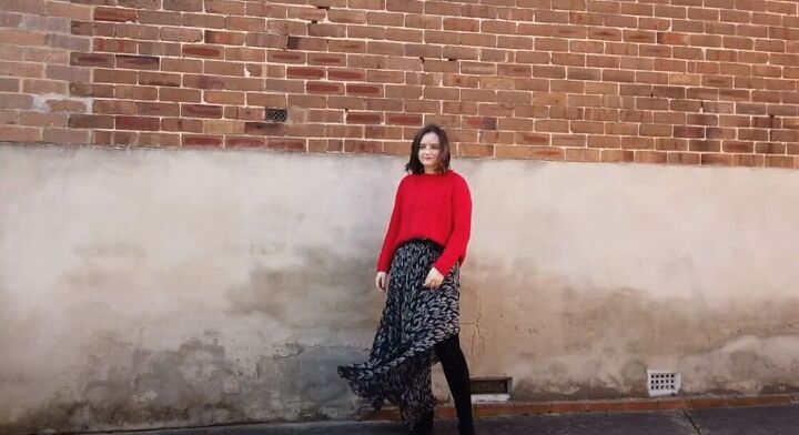 how to style a loose knit sweater, Wear with a dress