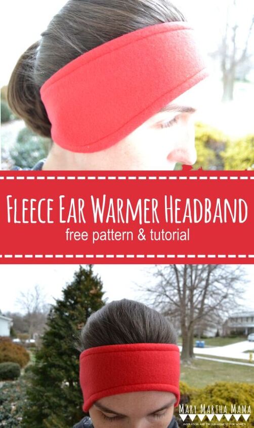 fleece ear warmer headband tutorial