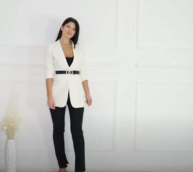 how to style a white blazer, Cinch in the waist