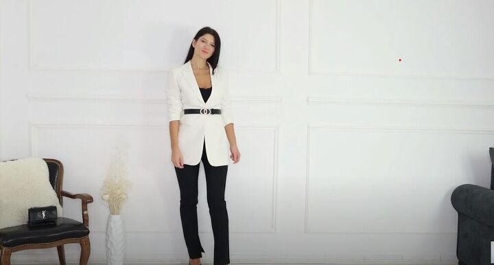 how to style a white blazer, Cinch in the waist