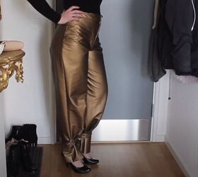 brown leather pants, Sew brown leather pants