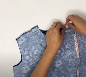 how to make a sweatshirt, Measure the neckline
