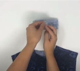 how to make a sweatshirt, Cut a strip of fabric