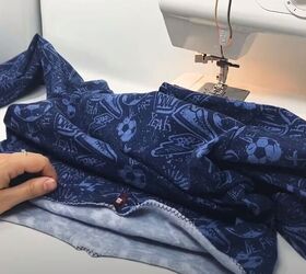 how to make a sweatshirt, Fold the bottom