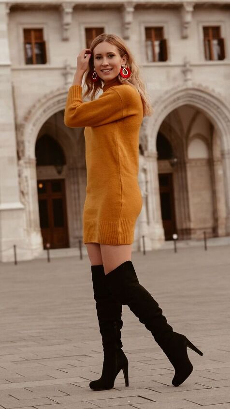 how to style high knee boots this winter
