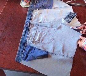 out with the old upcycle jeans for an awesome denim skirt, Upcycle denim jeans