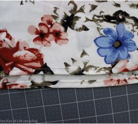 refashion vintage denim vest floral fabric