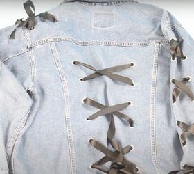 Quick and Easy DIY Lace-Up Denim Jacket