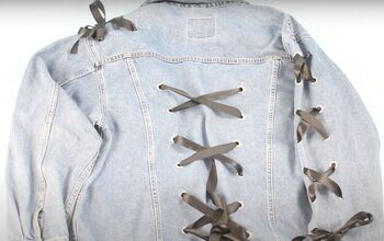Quick and Easy DIY Lace-Up Denim Jacket
