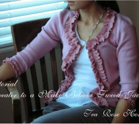 Tutorial ~ Sweater to a Make Believe Tweed Jacket ~