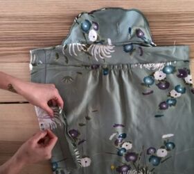 upcycled button down midi dress, Mark the armhole at the back
