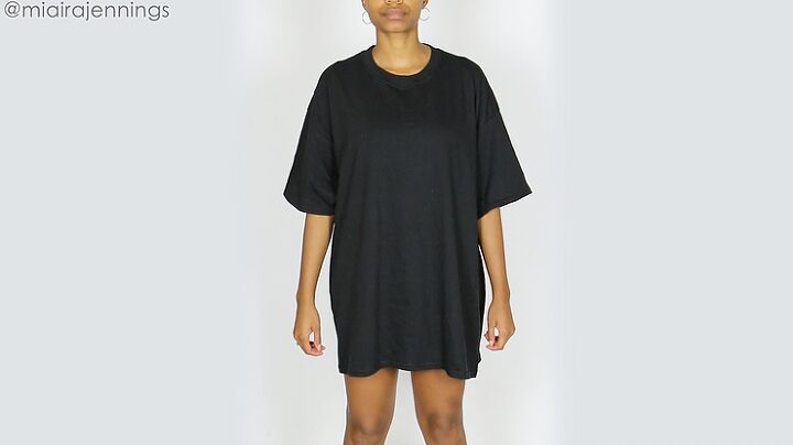 DIY Little Black Dress From an Oversized Men's T-Shirt (Easy Sewing!) | Upstyle DIY Little Black Dress From an Oversized Men's T-Shirt (Easy Sewing!) | Upstyle