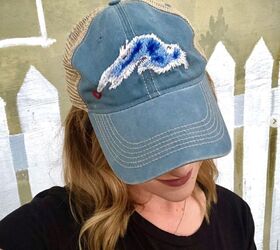 how to upcycle an old hat with custom embroidery