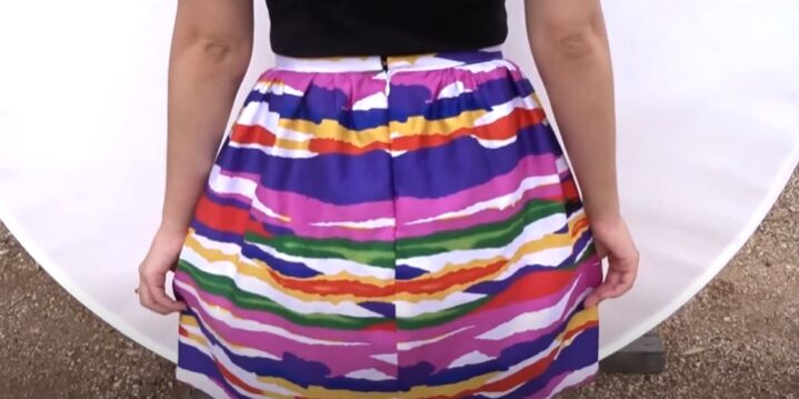learn how to sew a gathered skirt, Sewing a gathered skirt