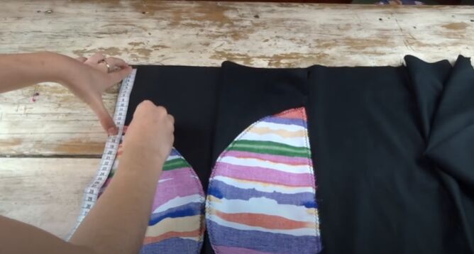 how to add inseam pockets to a skirt or dress, Measure