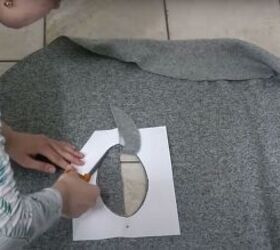 from pattern to finish simple circle cardigan, Cut out sleeves
