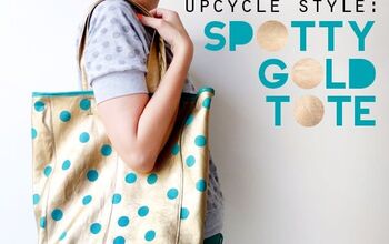Upcycle Style: Spotty Gold Leather Tote Bag