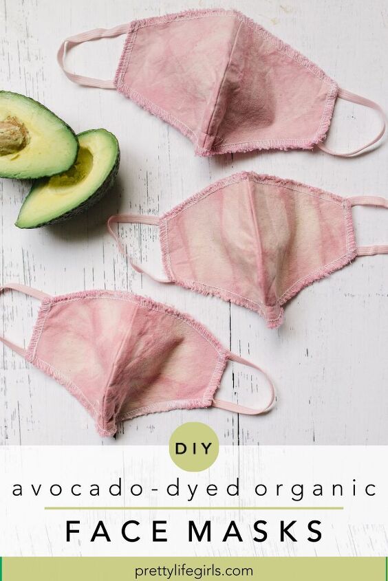 how to dye with avocado organic cotton face masks tutorial