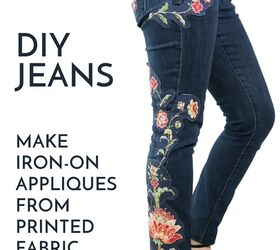 customize old jeans with no sew diy appliques