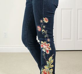 customize old jeans with no sew diy appliques