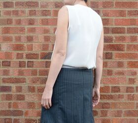 suit jacket refashioned into a a line skirt