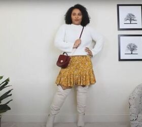 over the knee boots with a skirt 4 ways, How to style over the knee boots