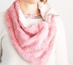 make a snugly diy neck warmer scarf, Unzip the zipper partially for an open collar feel