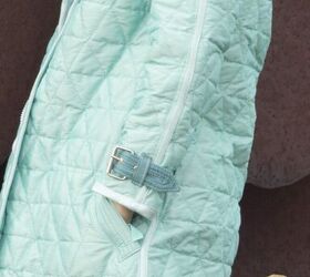 diy quilted coat from ombre curtain