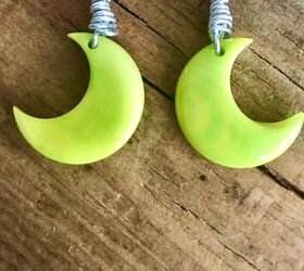 how to use eco friendly nuts to make earrings, Lime Tagua nuts with wire bail