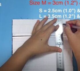 easy sew 3d facemask, Make markings