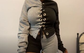 DIY Trendy Lace-Up Sweater