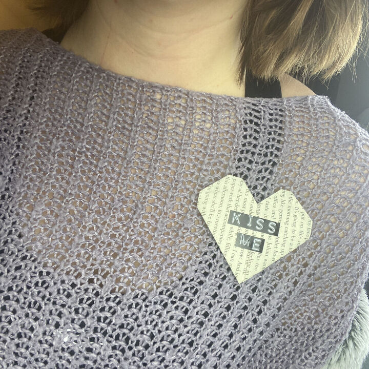 easy origami heart valentine s day badge