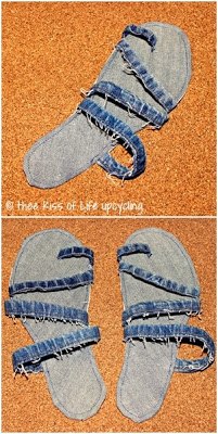 upcycled denim sandals tutorial