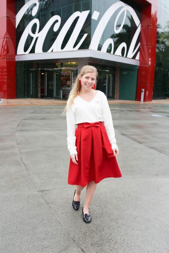 5 ways to wear a red skirt