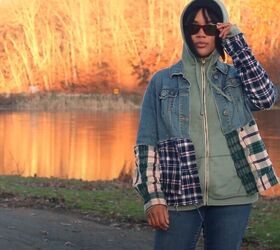 Make an Edgy and Chic Denim and Plaid Jacket